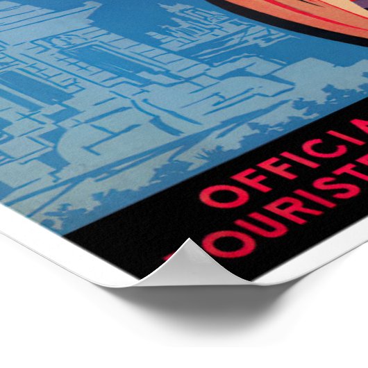 Poster Visitez Java vintage travel (Coin)