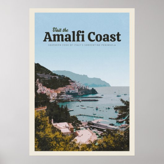 Poster Visitez la côte amalfitaine (Devant)