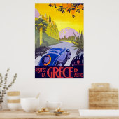 Poster Visitez La Grece En Auto Grèce (Cuisine)