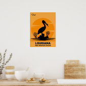 Poster Visitez la Louisiane, l'État du Pélican, (Cuisine)