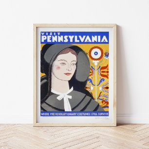 Poster Visitez la Pennsylvanie   Vintage voyage