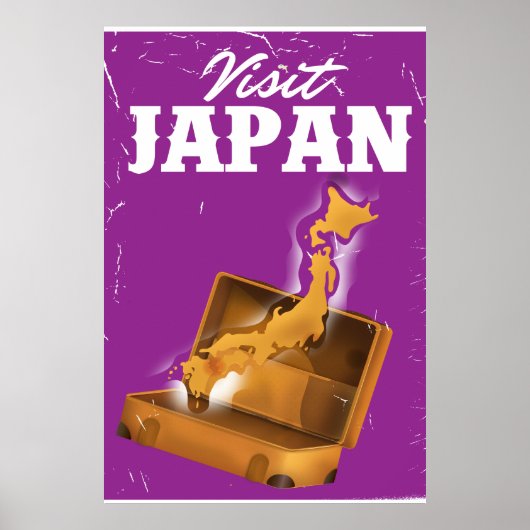 Poster Visitez l'affiche de voyage du Japon vintage (Devant)