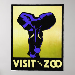 Poster Visitez l'affiche de zoo
