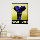Poster Visitez l'affiche du zoo (Cuisine)