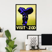 Poster Visitez l'affiche du zoo (Bureau à domicile)