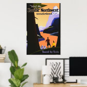 Poster Visitez l'affiche Pacific Northwest Wonderland (Bureau à domicile)