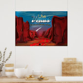 Poster Visitez l'affiche vintage de Vénus (Cuisine)