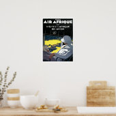 Poster Visitez l'AFRIQUE par avion Old French Airlines Tr (Cuisine)