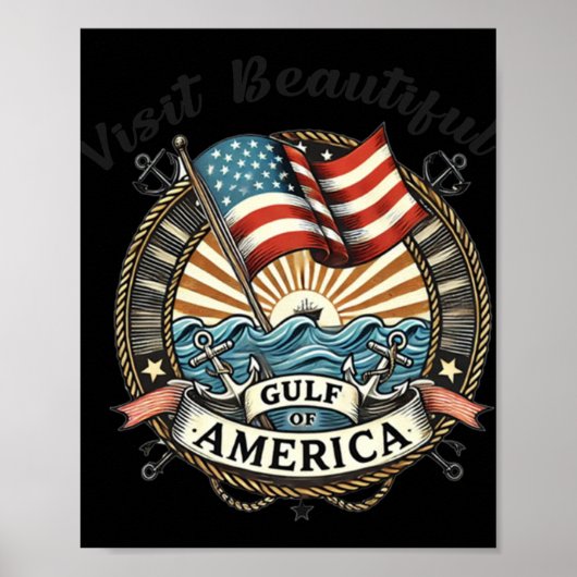 Poster Visitez Le Beau Golfe D'Amérique (Devant)