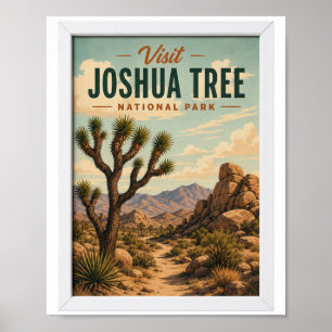 Poster Visitez le parc national de Joshua Tree Voyage Vin