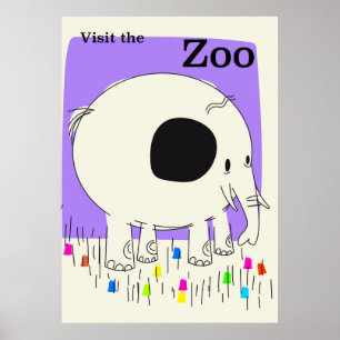 Poster Visitez le zoo