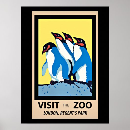 Poster Visitez le zoo de Londres, Regent's Park (Devant)