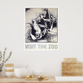 Poster Visitez le zoo Penguin 1936 WPA (Cuisine)