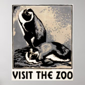 Poster Visitez le zoo - Penguin WPA (Devant)