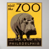 Poster Visitez le zoo - Philadelphie WPA (Devant)