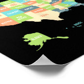 Poster Visitez les 50 États Chemises (Coin)