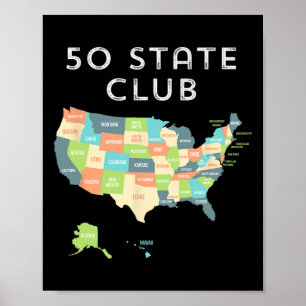 Poster Visitez les 50 États Chemises