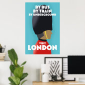Poster Visitez London Art print. (Bureau à domicile)