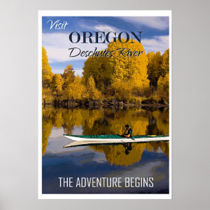 Poster Visitez l'Oregon, Deschutes River,