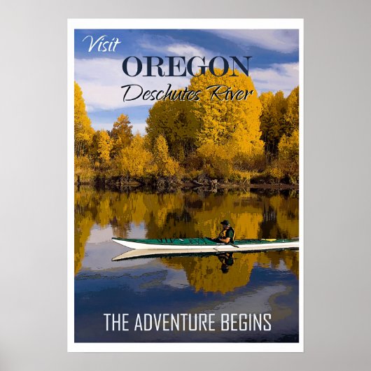 Poster Visitez l'Oregon, Deschutes River, (Devant)