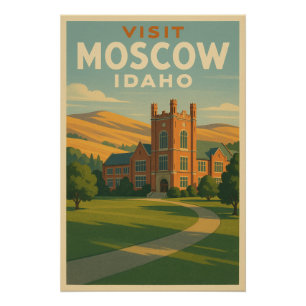 Poster Visitez Moscou, Idaho voyage 2026