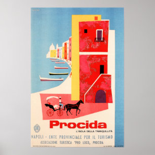 Poster Visitez PROACDI Naples Coast South ITALIE ENIT Tra