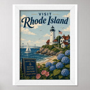 Poster Visitez Rhode Island Voyage Vintage