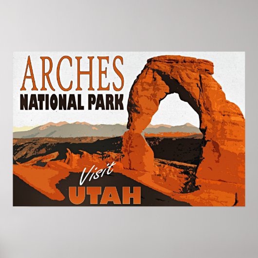 Poster Visitez Utah, Parc national des Arches, (Devant)