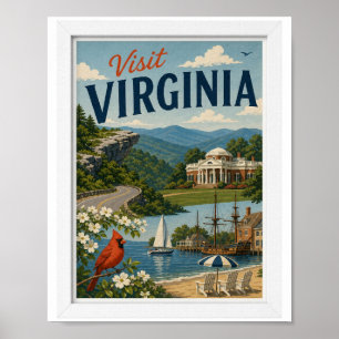 Poster Visitez Virginia Travel Vintage