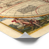 Poster Visscher Nicolaas World Map 1670 Reproduction (Coin)