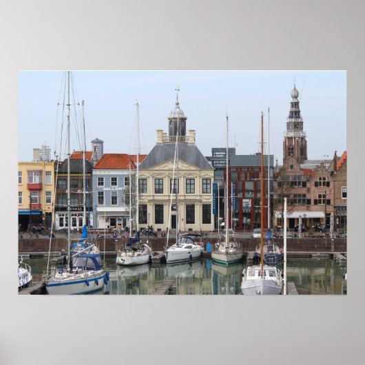 Poster Vissershaven View, Vlissingen, Pays-Bas (Devant)