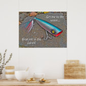 Poster Vist Lure "Breng me naar het water..." (Keuken)