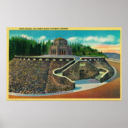 Poster Vista House sur Columbia River, Oregon (Devant)