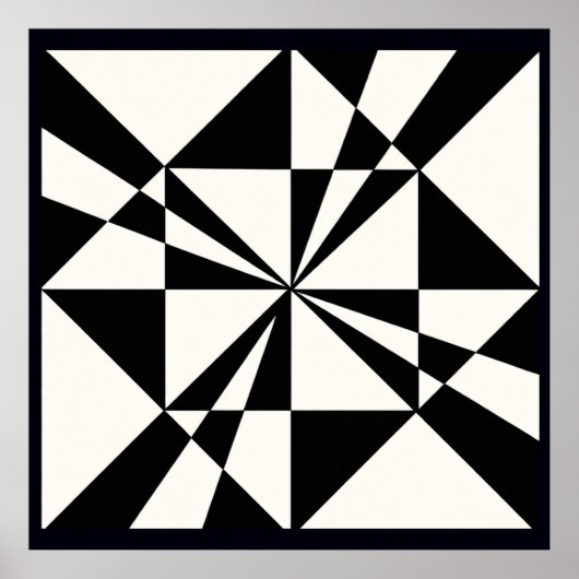 Poster Visual Pull | Modern Stretched Canvas Print (Devant)