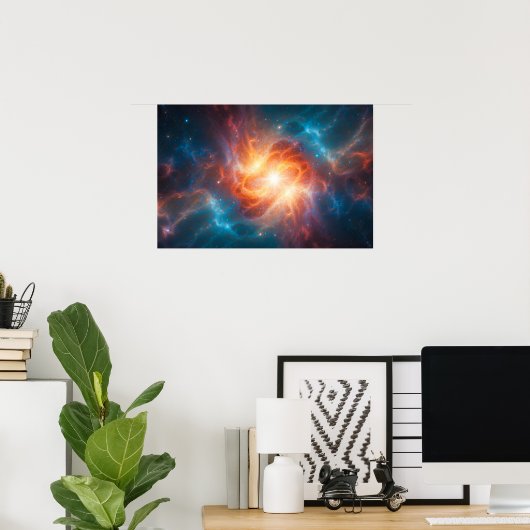 Poster Visualisation du big bang dans l'espace (Bureau à domicile)