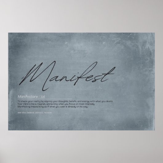 Poster Visualiser, Créer, Manifeste : Art Inspirant (Devant)