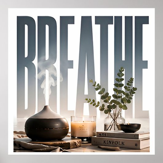Poster Visuel éditorial de mindfulness Luxe Respirer  (Devant)