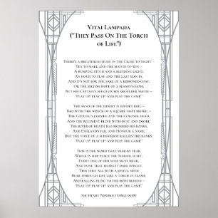 Poster Vitai Lampada Newbolt Poem Large
