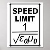 Poster Vitesse de la limite lumineuse (Devant)