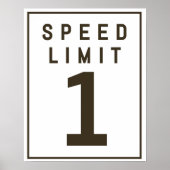 Poster Vitesse Limite 1 Signet Modèle Fast ONE Race Car A (Devant)