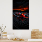 Poster Vitesse : Red Formula Racer (Cuisine)