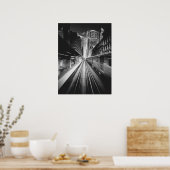 Poster Vitesse train mouvement urbain Skyline (Cuisine)