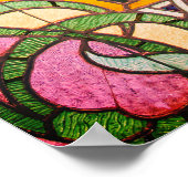 Poster Vitrail Art nouveau floral (Coin)