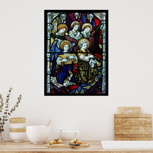 Poster vitrail d'ange (Cuisine)