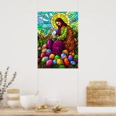 Poster Vitrail de Jésus Christ Pâques (Cuisine)