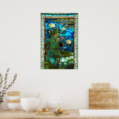 Poster Vitrail de Peacock (Cuisine)