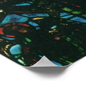 Poster Vitrail d'église religieuse vintage (Coin)