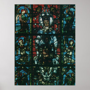 Poster Vitrail d'église religieuse vintage