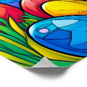 Poster Vitrail Jésus chrétien Pâques (Coin)