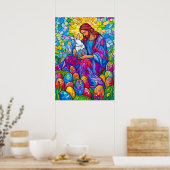 Poster Vitrail Jésus chrétien Pâques (Cuisine)